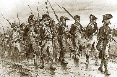 French line infantry
of Revolutionary Wars.