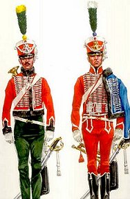 Honor Guard: trumpeter and private
in parade outfits.
Picture by Steven Palatka