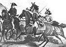 Lord Paget captured by French dragoons, by Dubourg