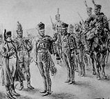 NCO of the Prussian hussars 
taken prisoner 
by Marbot's hussars.