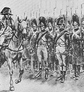 French grenadiers of Napoleon's Old Guard