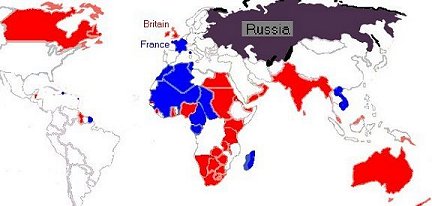 British and French colonies 19th/20th century.