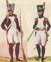 Fusilier-Grenadier and
Fusilier-Chasseur. Early period.
