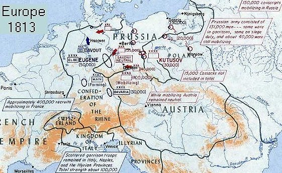 The end of 1812 campaign against Russia 
and the beginning of Saxon Campaign in 1813.