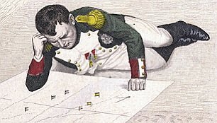 Napoleon with a map.