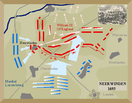 Battle of Neervinden in 1693,
great French victory