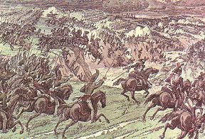 Russian cavalry defeated French cavalry near 
Katzbach River, 1813. Picture by Parkhaiev.