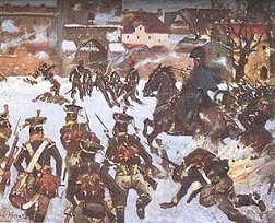 Polish infantry and artillery
storming Tczew in 1807