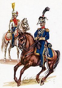 Trumpeter and officer
of 2nd Uhlans
in 1810.