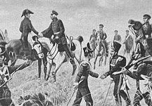Wellington and Blucher 
after the battle