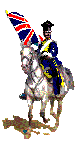 Lancer of the Vistula Ulan Regiment
 with captured British Color