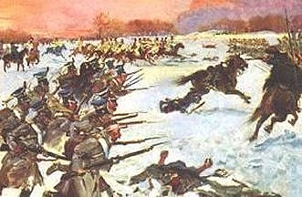 The Poles in bayonet charge at Beresina, by Jerzy Kossak