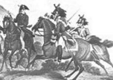 Lord Paget captured by French dragoons, by Dubourg