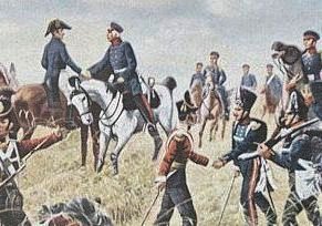 Wellington and Blucher 
met each other after the battle